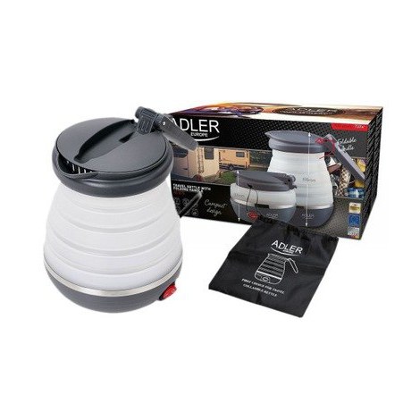 Adler | Travel kettle | AD 1279 | Electric | 750 W | 0.6 L | Silicon | White - 2